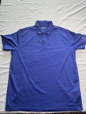 Nike Golf Dri-Fit Men's Short Sleeve Polo Shirt Royal Blue XL